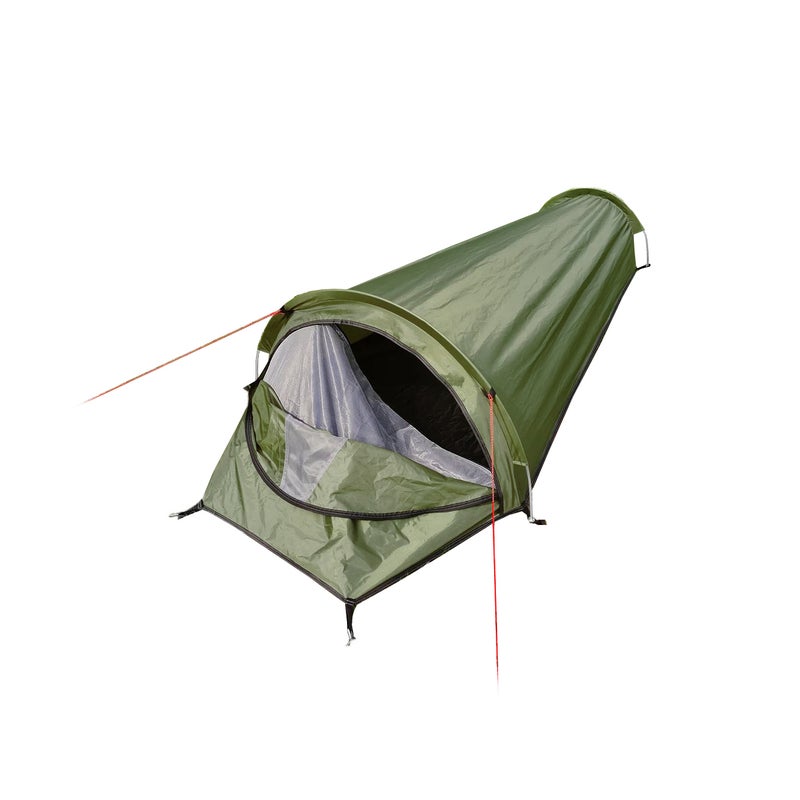 Bivy teltta vihre&auml;, paino kasseineen vain 800 grammaa