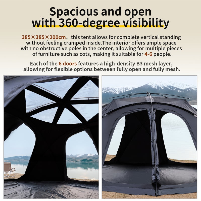 Teltan 6 oven / ikkunan lis&auml;ksi katossa on verkollinen ikkuna joka suljetaan tarpeen mukaan.