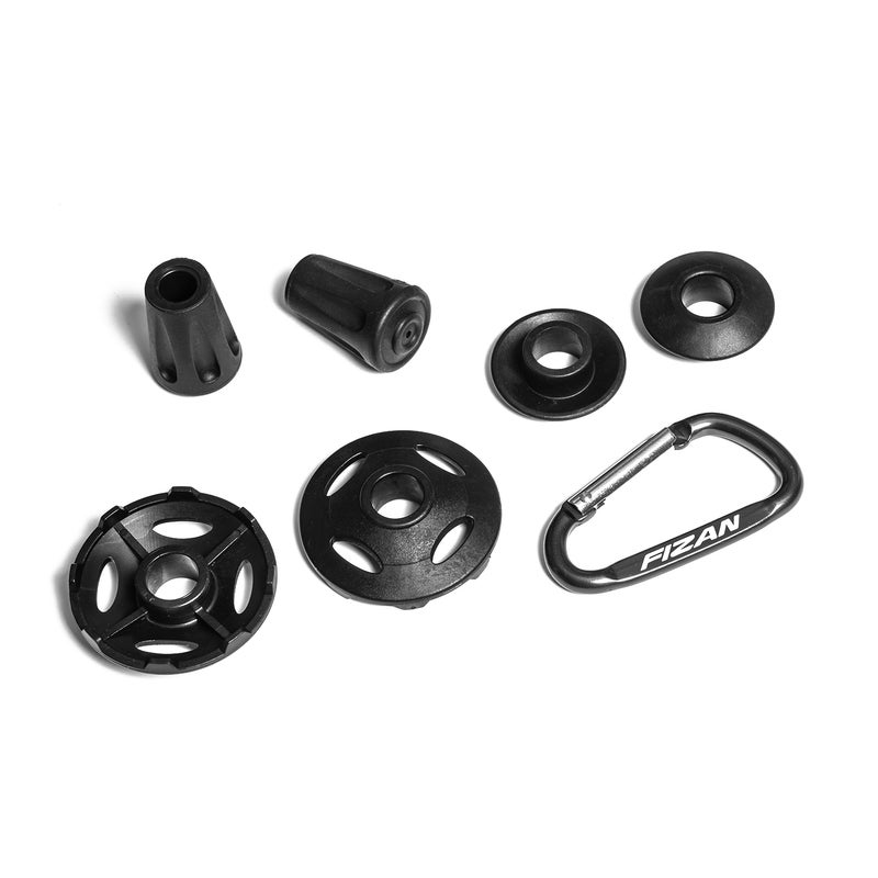 Vaellussauvan mukana tulevat tarvikkeet ( karbiinihaan v&auml;rit vaihtelee)