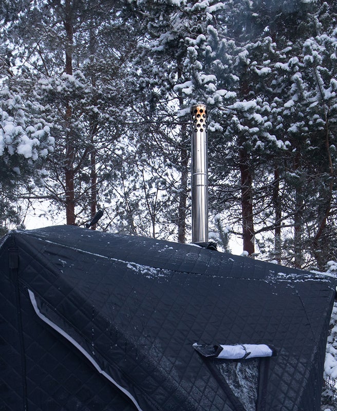 Savupiipun kokonaispituus kiukaaseen asennettuna 278 cm