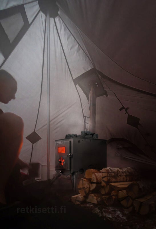 Kiuaskamiina kotateltassa