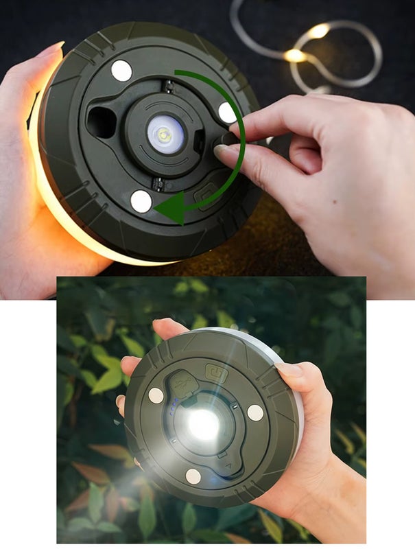 Taittuva vipu ledinauhan kelaamiseen lampun sis&auml;lle. Lednauhan lis&auml;ksi toisella puolella smd ledej&auml; ja toisella puolella 1kpl COB led.