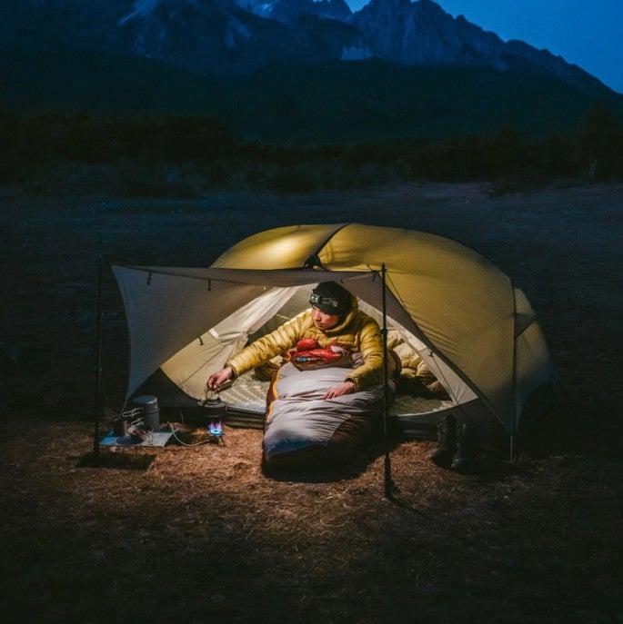 Ultrakevyt teltta 1-2 hengelle 15D Nylon