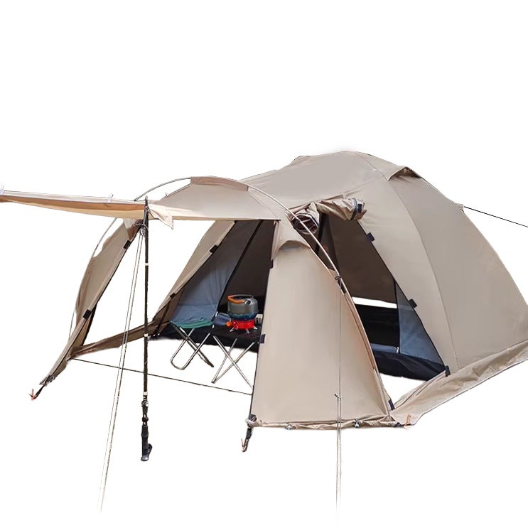 Talvitunneliteltta lumiliepeill&auml; sek&auml; hormin l&auml;piviennill&auml;