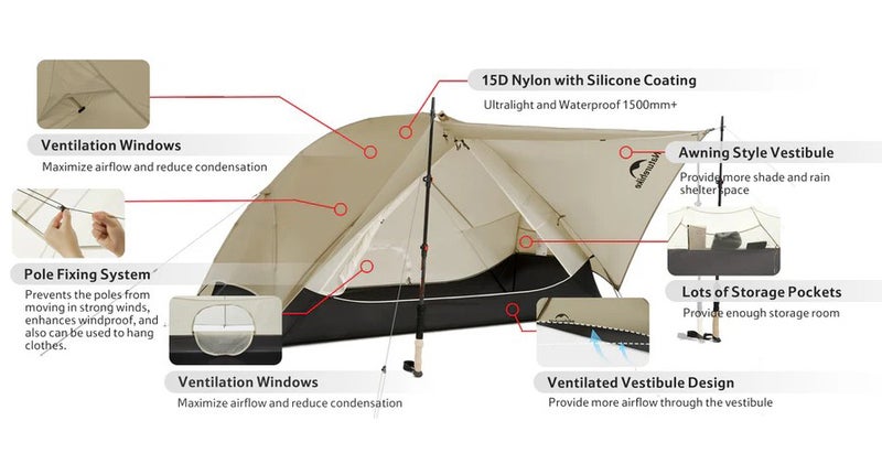 Mongar UL hiking tent 1 hengelle